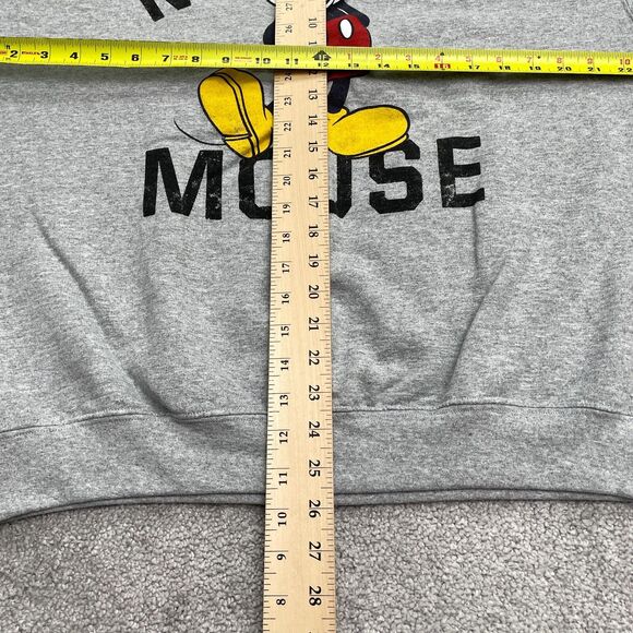 Disney Mickey Mouse Graphic Pullover Sweatshirt Unisex 1X Gray Crew Neck Casual - Picture 7 of 9